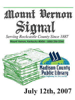 cover image of Mount Vernon Signal 07/12/2007